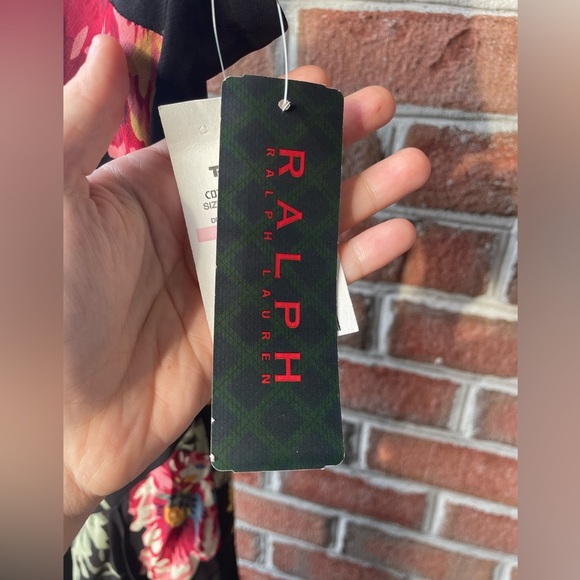 NWT Vintage Ralph Lauren Midi Dress Womens L Fairy Grunge Y2K Floral Goth Long - Picture 3 of 11